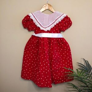 Vintage children’s red star dress